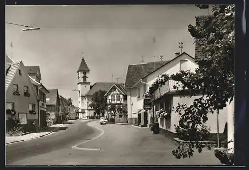 AK Langensteinbach, Partie in der Hauptstrasse