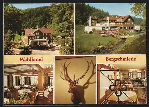 AK Marxzell /Schwarzwald, Waldhotel Bergschmiede, Inh. Hans Rauh
