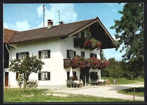 AK Übersee, Pension Haus Gunzinger, Fam. Xaver König, Baumgarten 32