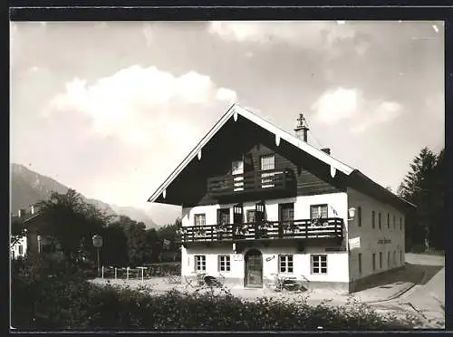 AK Bad Reichenhall, Gasthaus-Pension Staufenbrücke, Teisendorferstr. 29