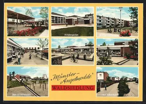 AK Münster-Angelmodde / Westfalen, Kindergarten, Eichendorffstrasse, Schule, Am Schütthook