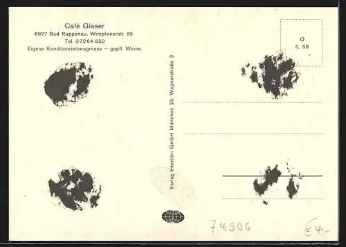 AK Bad Rappenau, Café Glaser, Wimpfenerstr. 55