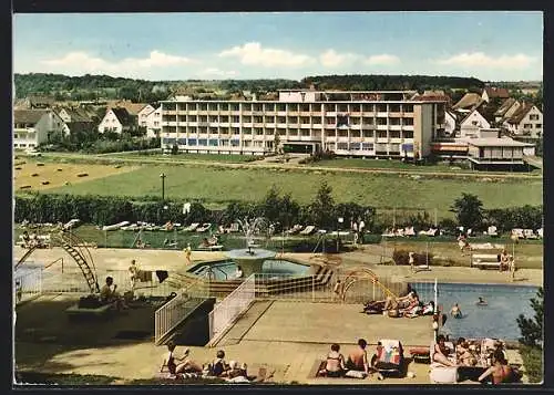 AK Bad Rappenau, Sole-Schwimmbad mit Kraichgau-Sanatorium
