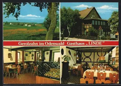 AK Gerolzahn /Odenwald, Gasthaus Linde, Bes. Familie Meidel
