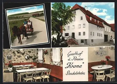 AK Sindolsheim /Baden, Gasthof und Pension Zur Krone, Bes. Erich Adrian