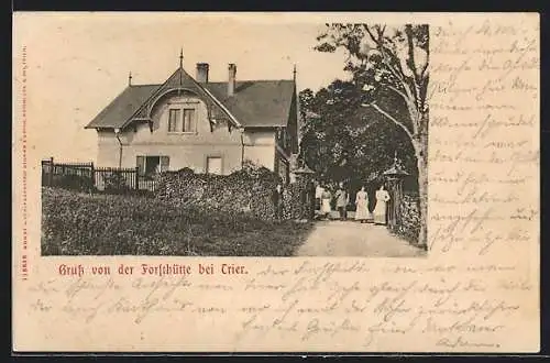 AK Trier, Blick auf das Gasthaus Forsthütte