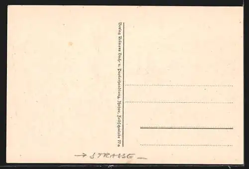 AK Itzehoe, Strasse Feldschmiede mit Karren und Passanten