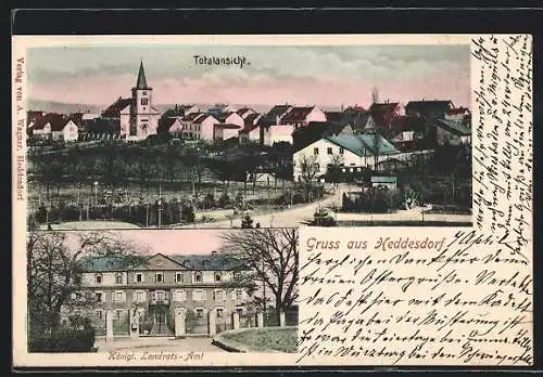 AK Heddesdorf, Teilansicht und Königl. Landrats-Amt