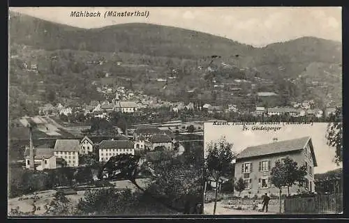 AK Mühlbach /Münsterthal, Kaiserl. Postagentur Fr. Gindelsperger