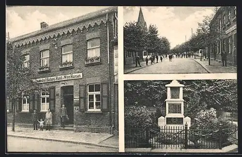 AK Paffendorf, Gasthaus Wilhelm Hansen, Denkmal