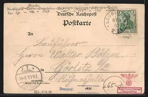 AK Leubingen, Kirche und Pfarre, Schule und Rittergut, Bahnhof, Postagentur