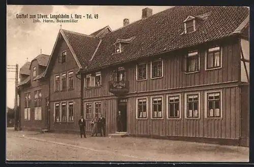 AK Langelsheim i. Harz, Gasthof zum Löwen Herm. Bokemüller