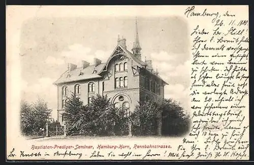 AK Hamburg-Horn, Baptisten-Prediger-Seminar, Rennbahnstrasse