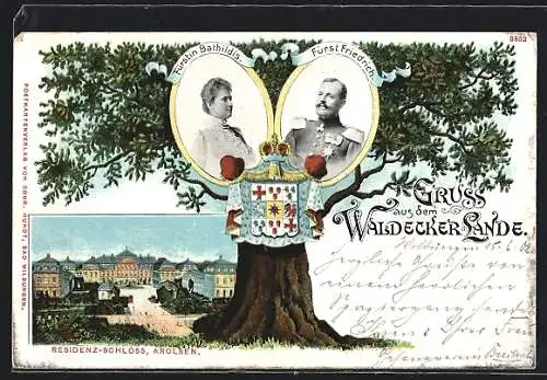 AK Fürst Friedrich und Fürstin Bathildis von Waldeck-Pyrmont