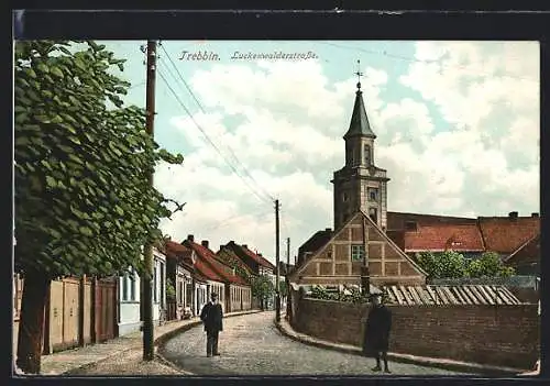 AK Trebbin, Luckenwalderstrasse mit Rathaus