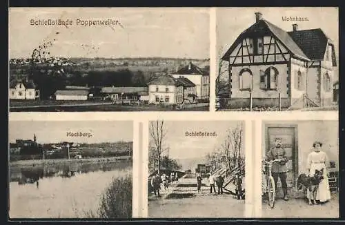 AK Poppenweiler, Schiess-Stände, Wohnhaus, Hochberg