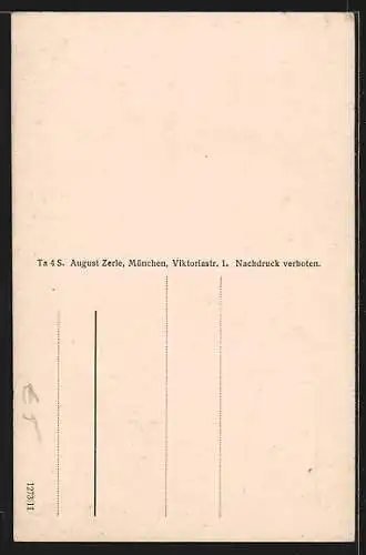 AK Wallersdorf i. Ndb., Bahnhofstrasse und Hauptstrasse, Ortspartie mit Brücke