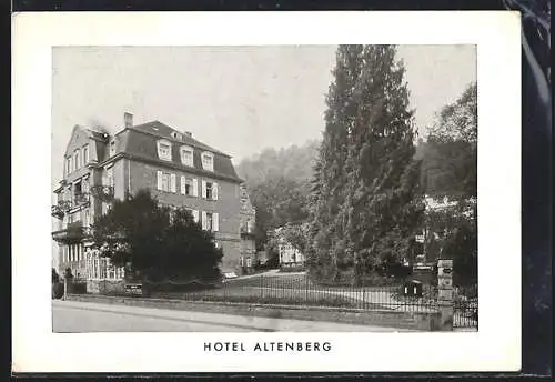 AK Bad Kissingen, Hotel Altenberg, Bismarckstrasse 12