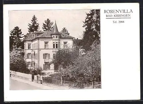 AK Bad Kissingen, Am Hotel Rosenvilla