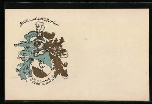 AK Studentenwappen der Euphonia