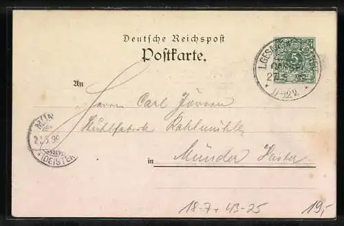 Künstler-AK Cassel, Gesangwettstreit Deutscher Männergesangvereine 1899, Aussenansicht der Festhalle, Ganzsache 5 Pfennig