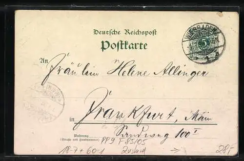 Künstler-AK Ganzsache PP9F85 /05: Homburg v. d. H., Saalburg, Römer in Rüstung