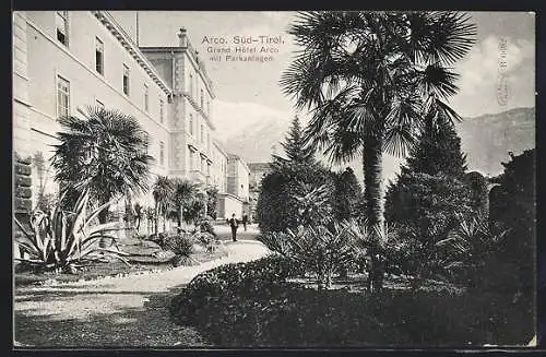 AK Arco, Grand Hotel mit Parkanlagen