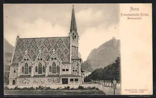 AK Arco, Protestantische Kirche, Seitenansicht