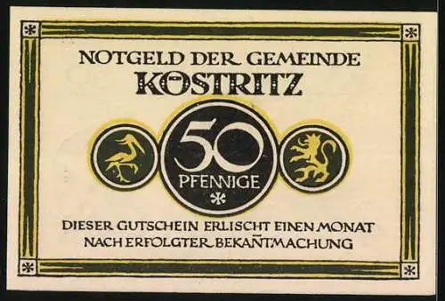 Notgeld Köstritz 1921, 50 Pfennig, Mutter gibt ihren Kindern Schwarzbier