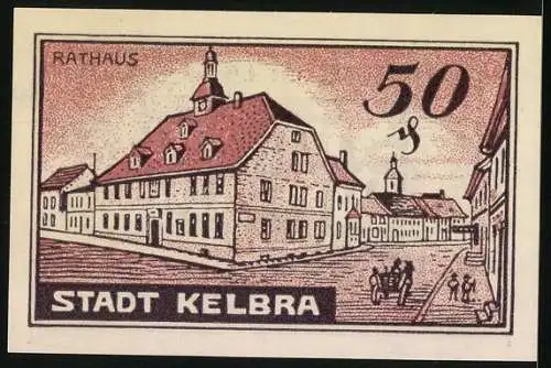 Notgeld Kelbra 1921, 50 Pfennig, Das Rathaus