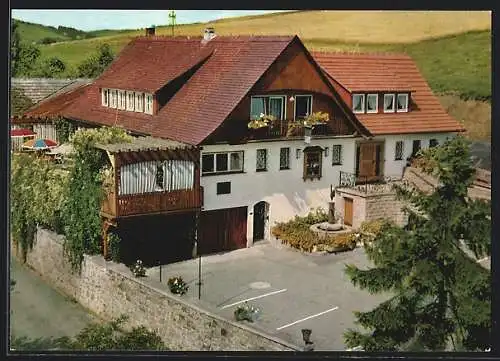 AK Erdhausen, Künstlerhaus Lenz mit Blick auf die Terrasse