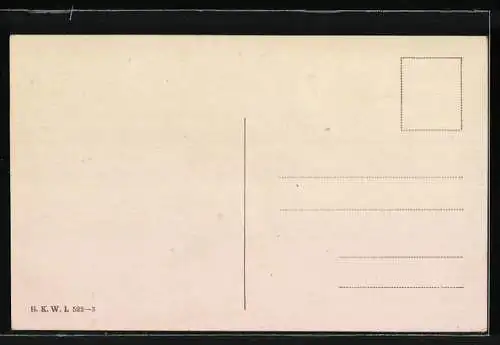 Künstler-AK Röhrender Hirsch am Morgen