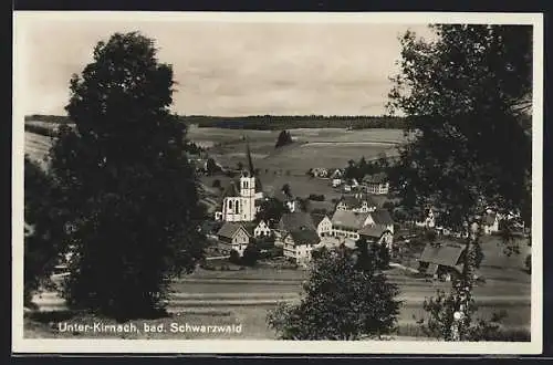 AK Unter-Kirnach /Baden, Ortsansicht aus der Vogelschau