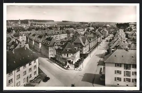 AK Villingen /Schwarzwald, Kirnacher- und Scheffelstrasse aus der Vogelschau