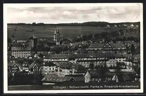 AK Villingen /Schwarzwald, Partie mit Friedrich-Krankenhaus