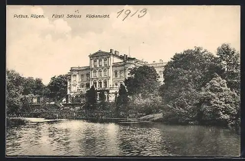 AK Putbus, Rückansicht vom Fürstlichen Schloss