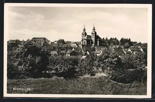 AK Walldürn, Blick auf die Kirche