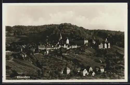 AK Löwenstein / Württ., Panorama mit Kirche