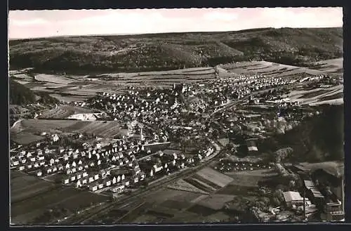 AK Unterkochen /Württ., Teilansicht mit Kirche