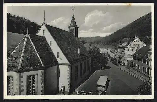 AK Bad Teinach, Teilansicht mit Hotel Hirsch und Kirche