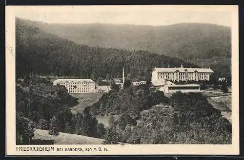 AK Friedrichsheim bei Kandern, Ortspartie mit Heilstätte