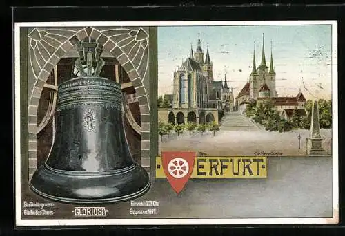 AK Erfurt, Gloriosa, Grosse Glocke des Turmes