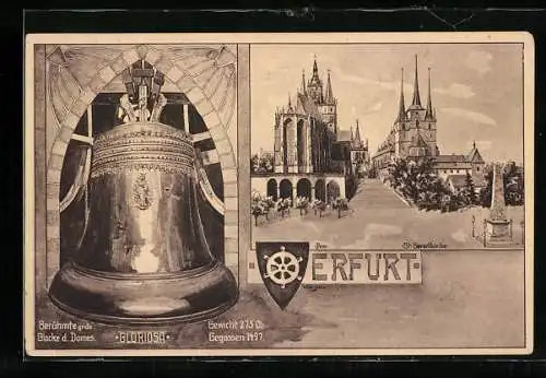 AK Erfurt, Dom und St. Severin-Kirche, Glocke des Doms