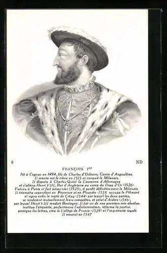 AK Francois I. von Frankreich