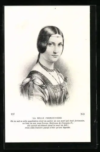 AK La Belle Ferronnière, Maîtresse de Francois Ier