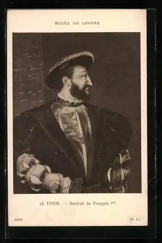 AK Portrait de Francois Ier, Le Titien, Musée du Louvre