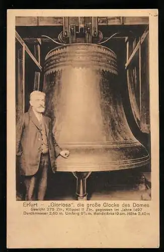 AK Erfurt, die grosse Glocke Gloriosa des Domes