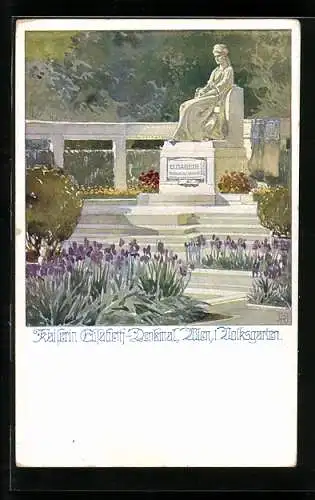 AK Deutscher Schulverein Nr. 775: Wien, Kaiserin Elisabeth (Sissi) von Österreich Denkmal im Volksgarten