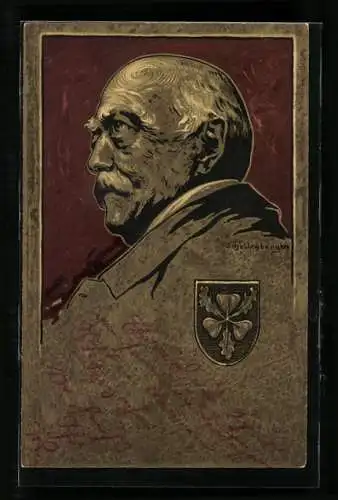 Künstler-AK Portrait von Graf Bismarck