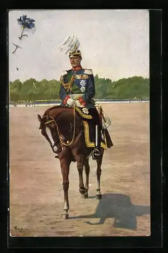AK Friedrich August III. von Sachsen zu Pferd